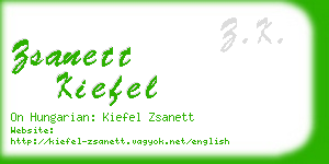 zsanett kiefel business card